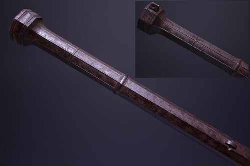 Japón Antiguo Edo 万代清兵衛 鍛惣巻張 Hinawa largo cilindro de hierro katana yoroi samurai 6609 - Imagen 10 de 13