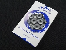 WHEEL NUT COVERS FOR SEAT IBIZA LEON ALTEA LOCKING BOLT CAPS GLOSSY GREY GIFT