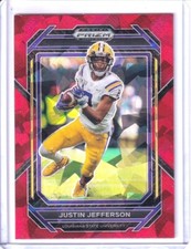 2023 Prizm Draft Picks JUSTIN JEFFERSON #61 Prizms RED ICE