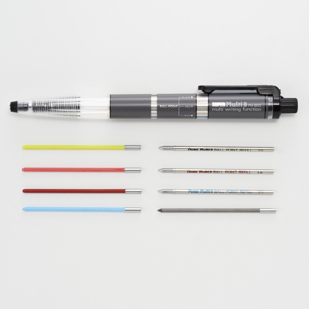 Pentel JAPAN 2.0mm Mechanical Pencil Japanese Multi 8 colors Pen