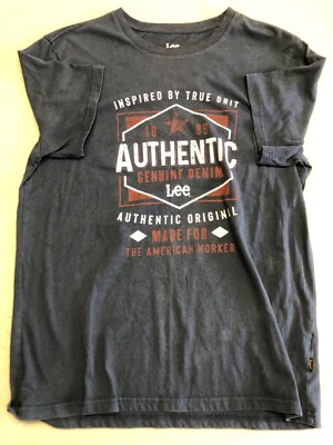 ◆LEE◆ Lee Archive Graphic T-Shirt Navy Lee T Shirt Men's Medium Navy Blue Regular Fit Graphic Print