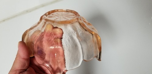 Vintage Mid Century Candy Dish peach color - Picture 7 of 7
