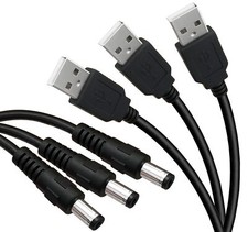 3pack 6ft Usb 2.0 Type A Male To Dc 5.5 X 2.1mm Dc 5v Power Barrel Plug Connecto