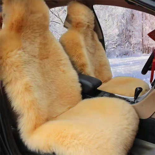 For Nissan Sheepskin Car Truck Front Seat Covers Cushion Premium Long Wool Warm - Picture 7 of 14
