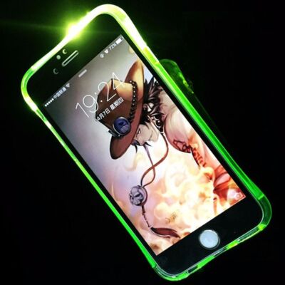 Handy Hülle LED Licht bei Anruf für Handy LeEco Le 2 Grün Case Bumper Cover Neu