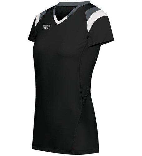 High Five 342253 Girls Truhit Tri Color Short SleeveJersey Top T-Shirt - Picture 2 of 14
