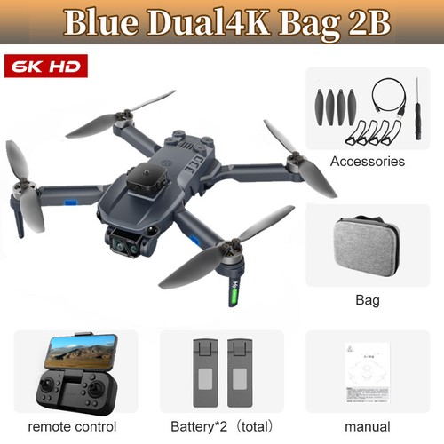 NEW 4K HD Dual Camera Drone 360° Obstacle Avoidance 5G Wifi Foldable Quadcopter - Picture 19 of 20