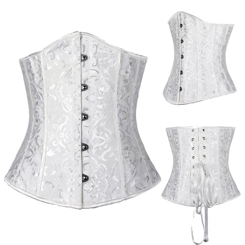 Pure Steel Korsett Schnürung Unterbrust Taillenmieder Bustier Übergröße Top AM - Bild 5 von 21