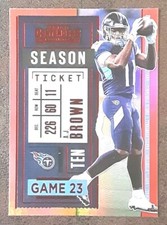 AJ BROWN 2020 Panini Contenders #10 Red Zone Titans.  B1C