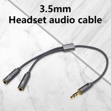 Standard 3.5mm Male to 2 Female Cord Y Splitter Extension Cable Easy Use