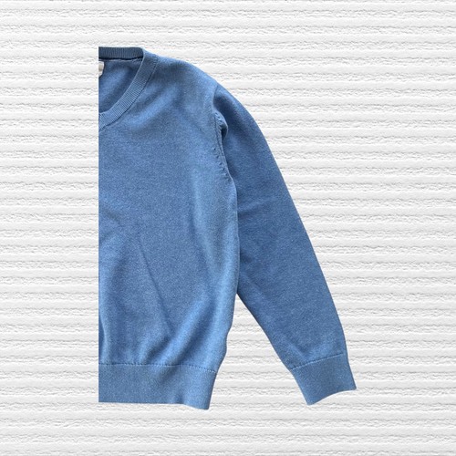 Gap Kids Girls Classic V-Neck Sweater Blue Organic Cotton Long Sleeve Size Large - Picture 10 of 11