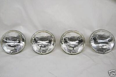 5-3/4'' 5.75 Sealed Beam Halogen Glass Hi & Low Headlight Headlamp Bulbs Set 4