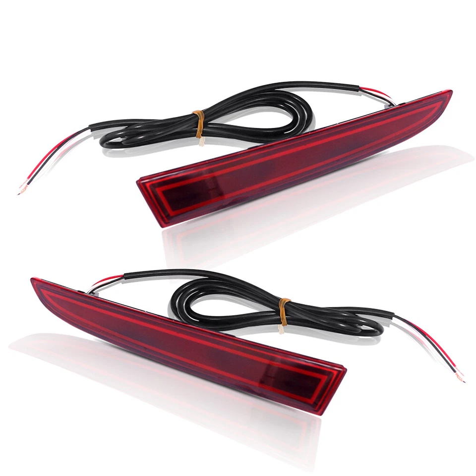Luces de freno traseras LED rojas reflectores de parachoques trasero para Pontiac G8 GT GXP 2008-2009 Foto 4 de 4