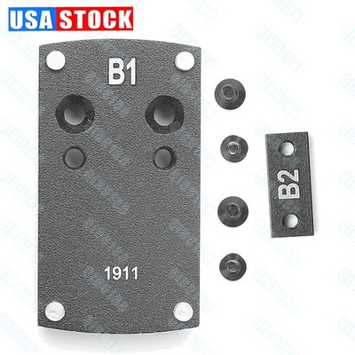 Metal Tactical Optics Sight Mount Plate Base For Mini Red Dot Sight 1911 Pistol