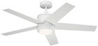 48" Kichler Brahm Matte White LED Indoor Ceiling Fan with Remote