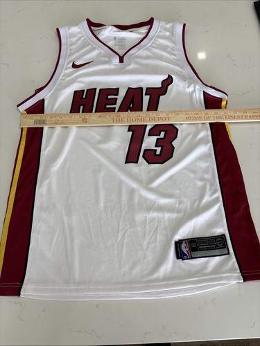 Nike Miami Heat Bam Adebayo Jersey Men Size Large White Dri-Fit RARE - Picture 8 of 11