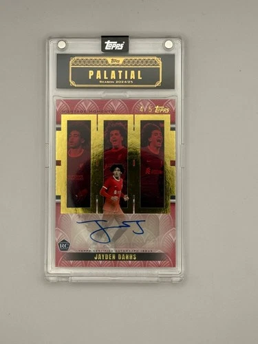 Jayden Danns RC Auto /5 Montage Moments 2024-25 Topps Palatial Liverpool FC