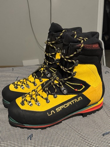 Men’s La Sportiva Mens Nepal EVO GTX Mountaineering Boots 13 Yellow 47 Worn Once - Picture 8 of 9