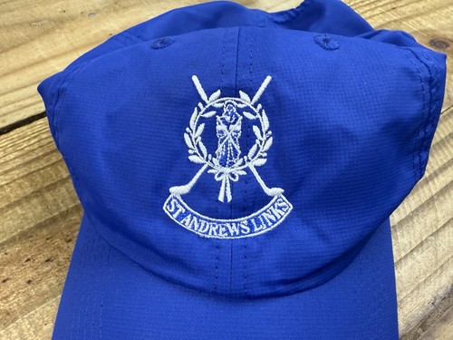 St. Andrews Links Old Course Golf CADDIE Strapback Hat Cap Royal Blue - Picture 2 of 7