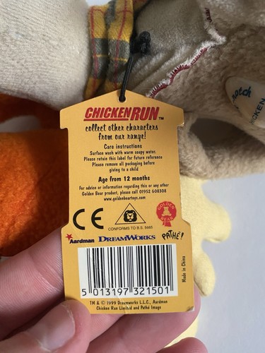 Chicken Run Fowler Ginger & Mac Plüschtier Kuscheltier 1999 Aardman Dreamworks - Bild 8 von 11
