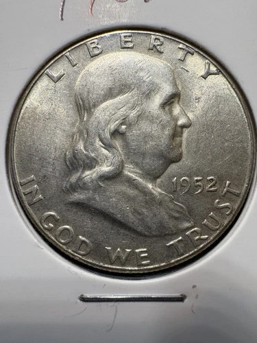 1952 and 1952-D Franklin Half Dollar  90% Silver Fifty Cent Coins