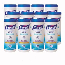 Purell 911112CT Premoistened Hand Sanitizing Wipes - White 12/Carton New