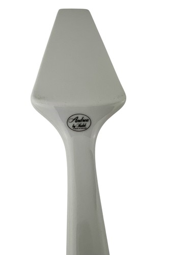 Andrea by Sadek Buckingham White Floral Porcelain Cake Pie Server 10" Long Read - Picture 4 of 6
