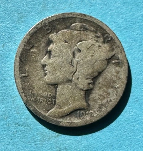 1918 Mercury Dime. 90% Silver. Good Condition. Charity Auction/Animal Rescue.