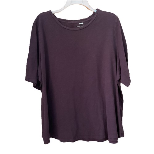 Eileen Fisher Womans Round Neck Short Sleeve Organic Cotton T-Shirt Fig Size 2X - Picture 2 of 6