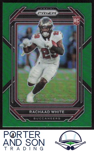 Rachaad White RC Green 2022 Panini Prizm #343 Tampa Bay Buccaneers Football Card
