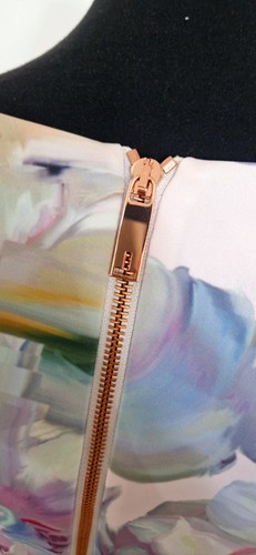 TED BAKER floral dress size 2 UK 10 pencil wedding Arienne hanging gardens   - Picture 7 of 9