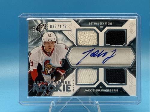 JAKOB SILFVERBERG(OTTAWA)12-13 SPx (IN SPA) AUTOGRAPHED QUAD JERSEY RC /175 #21 - Picture 1 of 3