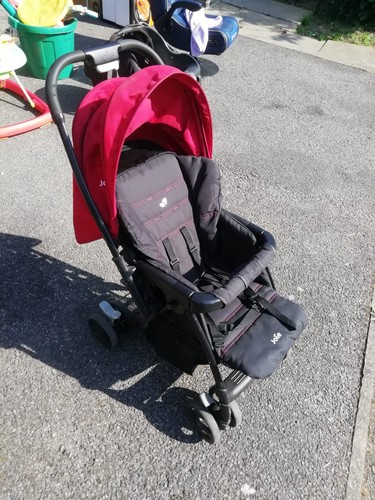 RED FOLDABLE Joie Stroller Buggy Lightweight Compact From Baby to 5 Years Old - Picture 6 of 13