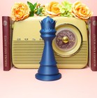 Giant Navy Blue Queen Chess Piece Ornament | Chess Piece Decorative | 3D printed