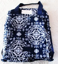 VERA BRADLEY LIGHTEN UP BACKPACKL/ COOLER. STEEL BLUE MEDALLION DESIGN. NWT.