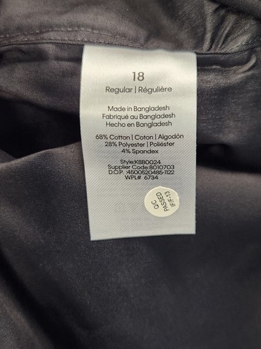 New CALVIN KLEIN Dress Shirt Boy Youth XL Extra Large Size 18 Black Slim Stretch - Picture 8 of 14