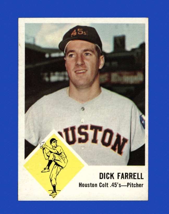 1963 Fleer Set-Break # 38 Dick Farrell EX-EXMINT *GMCARDS*