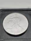 2001 American Silver Eagle 1 oz .999 Fine Silver BU Littleton Holder Toned Rim