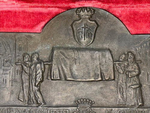 medaglia placca misericordia di Firenze festa di San Sebastiano 1909 125x70mm - Picture 4 of 5