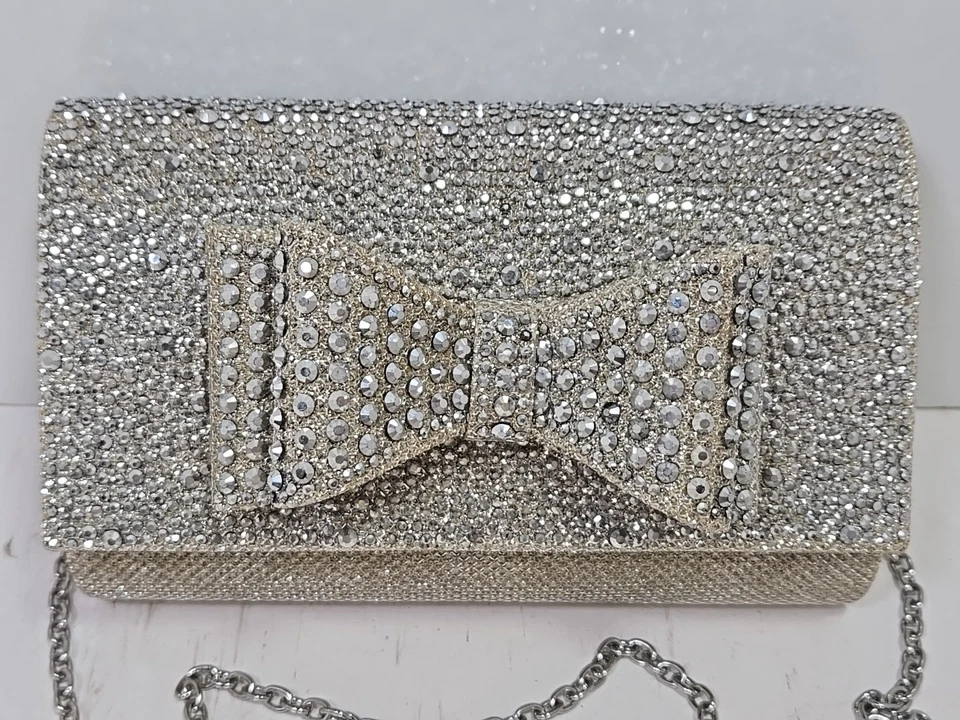 Inc International Concepts Estrás y Malla Brillante Bolso sin asas Bandolera Lazo Foto 3 de 4