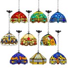 Tiffany Style Hanging Pendant Lamp Handcrafted Stained Glass Ceiling Light UK