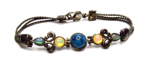 Vintage Faux Opal Turquoise Bracelet