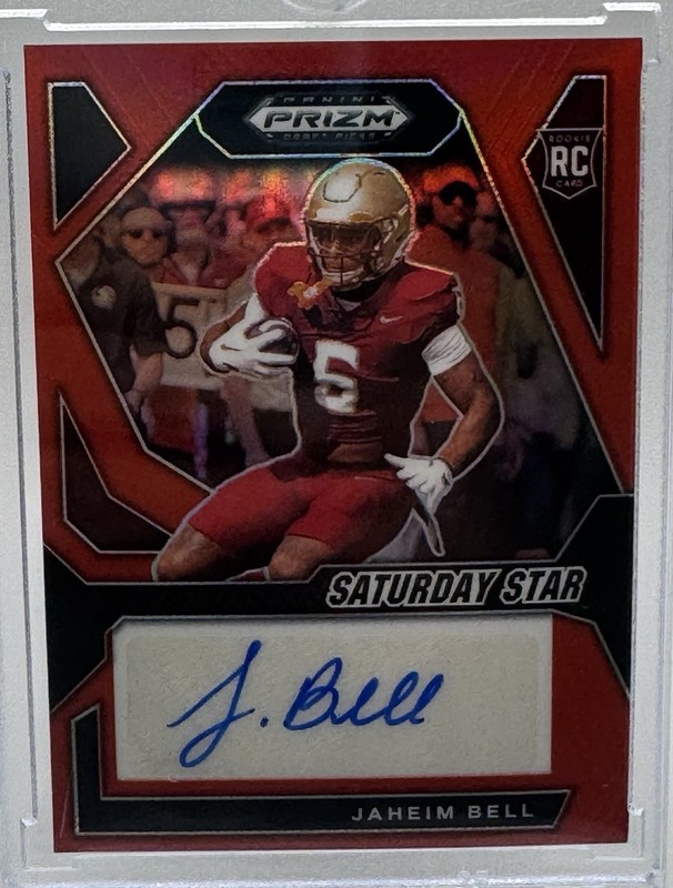 2024 Prizm #SSS-JBL Jaheim Bell Saturday Star Signatures Red RC /199 - FSU | PIT