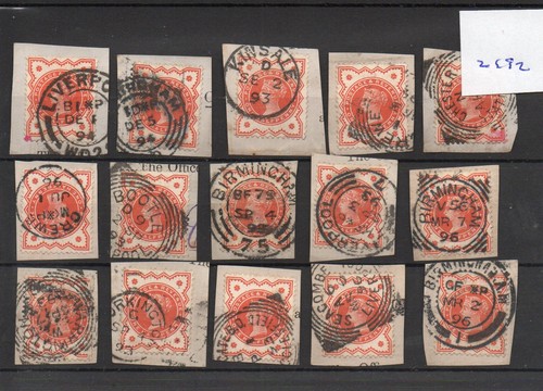 GB - Queen Victoria - (2192) - Jubiläum - 0,5d Wert x 15 Exemplare - auf Papier/Karte