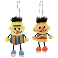 Universal Studio Japan Sesame Street Bert / Ernie Mascot Keychain Set (2 pieces)