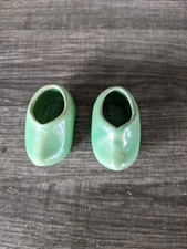 VINTAGE DUTCH SHOE MINI PLANTERS PAIR JADE SUCCULENT SIZED FREE US SHIP READ!