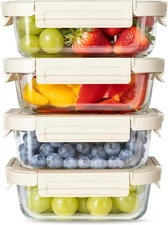 Glass Storage Containers with Lids Glass Lunch Boxes for Lunch Pantry Organizers