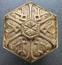 Norwalk? Hexagon Antique Victorian Doorknob C-10900 ~1880