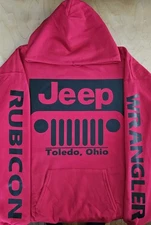 Jeep Wrangler Rubicon Hoodie Long Life and Durable HTV Graphics