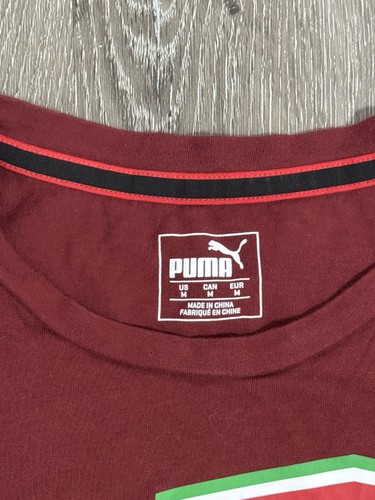 Puma Ferrari Shirt Mens Medium Red Scuderia Graphic Short Sleeve Racing - Picture 6 of 10